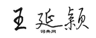 駱恆光王延穎行書個性簽名怎么寫