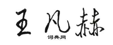 駱恆光王凡赫行書個性簽名怎么寫