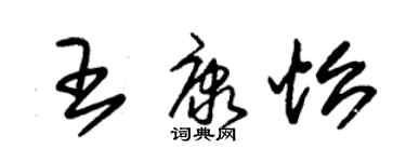 朱錫榮王康怡草書個性簽名怎么寫