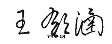 駱恆光王郁涵草書個性簽名怎么寫