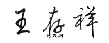 駱恆光王存祥行書個性簽名怎么寫