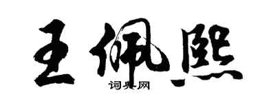 胡問遂王佩熙行書個性簽名怎么寫