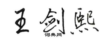 駱恆光王劍熙行書個性簽名怎么寫