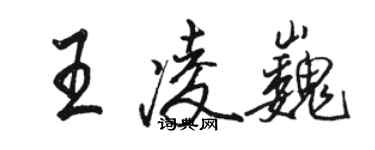 駱恆光王凌巍行書個性簽名怎么寫