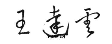 駱恆光王達雲草書個性簽名怎么寫