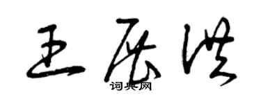 曾慶福王展洪草書個性簽名怎么寫