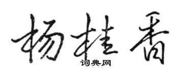 駱恆光楊桂香行書個性簽名怎么寫