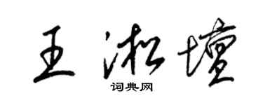 梁錦英王淞壇草書個性簽名怎么寫