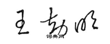 駱恆光王劫明草書個性簽名怎么寫