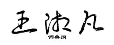 曾慶福王湘凡草書個性簽名怎么寫