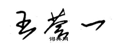 朱錫榮王薈一草書個性簽名怎么寫