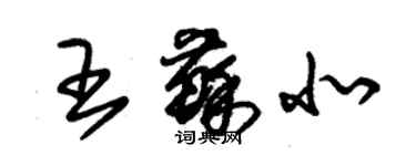 朱錫榮王蘇北草書個性簽名怎么寫