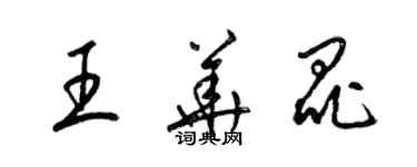 梁錦英王華昆草書個性簽名怎么寫