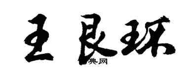 胡問遂王艮環行書個性簽名怎么寫