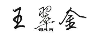 駱恆光王翠金行書個性簽名怎么寫