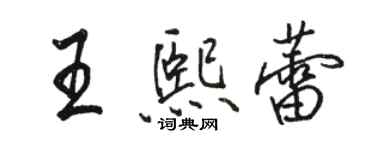 駱恆光王熙蕾行書個性簽名怎么寫