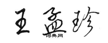 駱恆光王孟珍行書個性簽名怎么寫