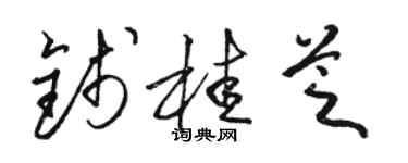 駱恆光錢桂芝草書個性簽名怎么寫