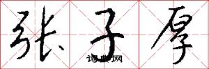 張子厚怎么寫好看
