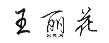 駱恆光王麗花行書個性簽名怎么寫