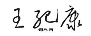 駱恆光王紀康草書個性簽名怎么寫