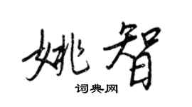 王正良姚智行書個性簽名怎么寫