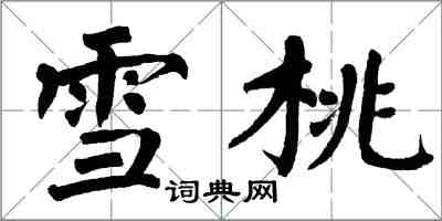 翁闓運雪桃楷書怎么寫