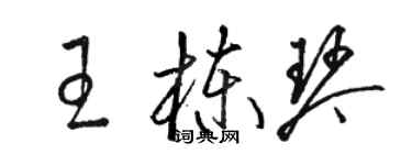 駱恆光王棟琴草書個性簽名怎么寫