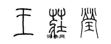 陳墨王莊瑩篆書個性簽名怎么寫