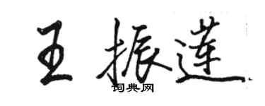 駱恆光王振蓮行書個性簽名怎么寫