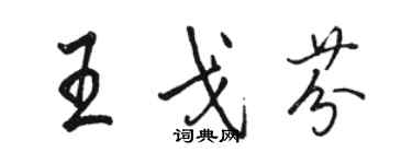 駱恆光王戈芬行書個性簽名怎么寫