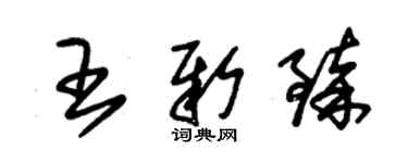 朱錫榮王新臻草書個性簽名怎么寫