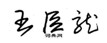 朱錫榮王臣龍草書個性簽名怎么寫