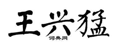 翁闓運王興猛楷書個性簽名怎么寫