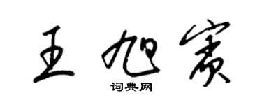 梁錦英王旭賓草書個性簽名怎么寫