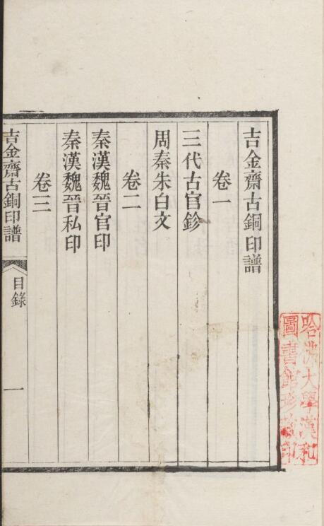 【pdf】清何昆玉編《吉金齋古銅印譜》六卷下載_56M