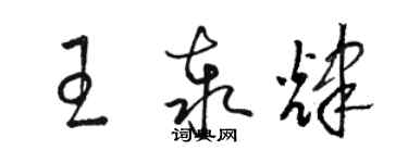 駱恆光王泰輝草書個性簽名怎么寫