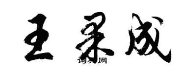 胡問遂王果成行書個性簽名怎么寫