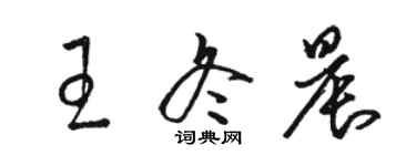 駱恆光王冬晨草書個性簽名怎么寫