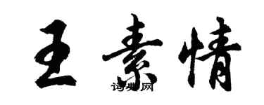 胡問遂王素情行書個性簽名怎么寫