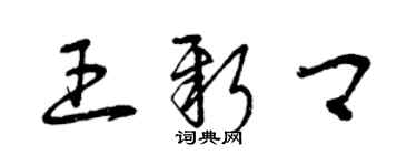 曾慶福王新卿草書個性簽名怎么寫