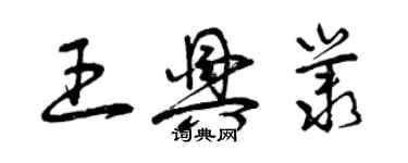 曾慶福王興叢草書個性簽名怎么寫