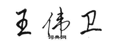 駱恆光王偉衛行書個性簽名怎么寫