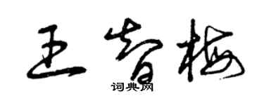 曾慶福王智梅草書個性簽名怎么寫
