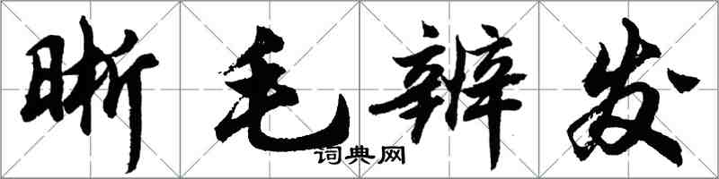 胡問遂晰毛辨發行書怎么寫