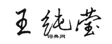 駱恆光王純瑩行書個性簽名怎么寫