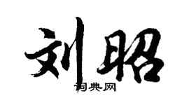 胡問遂劉昭行書個性簽名怎么寫