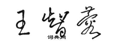 駱恆光王智蓉草書個性簽名怎么寫