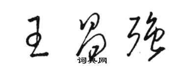 駱恆光王昌強草書個性簽名怎么寫