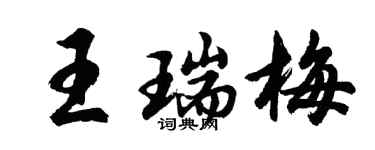 胡問遂王瑞梅行書個性簽名怎么寫